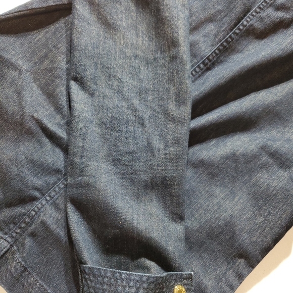 Womens Ralph Lauren Dark Blue Denim Jacket with Gold Details Med - Picture 9 of 11